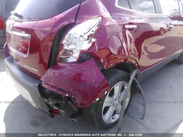 KL4CJBSB8GB697639 - 2016 BUICK ENCORE CONVENIENCE 红色 照片 6