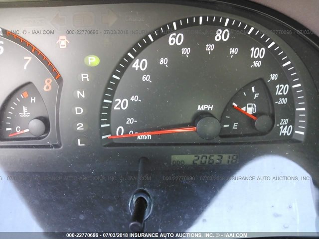 JTDBE32K920117993 - 2002 TOYOTA CAMRY LE/XLE/SE ლურჯი ფოტო 7