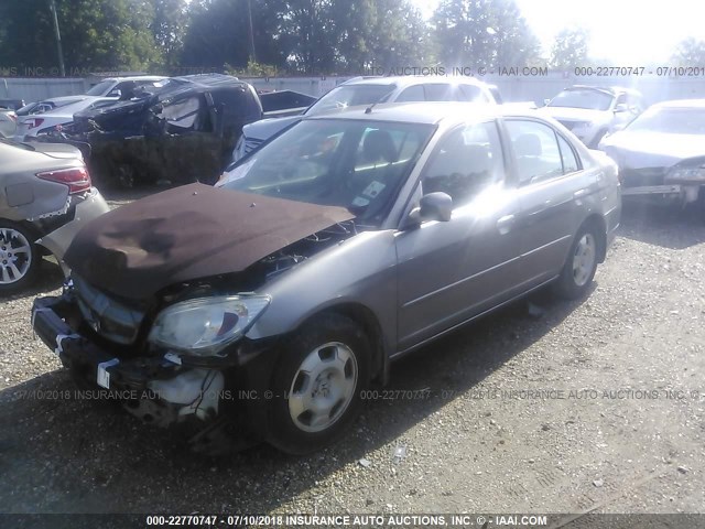 JHMES966X4S016201 - 2004 HONDA CIVIC HYBRID GRAY photo 2