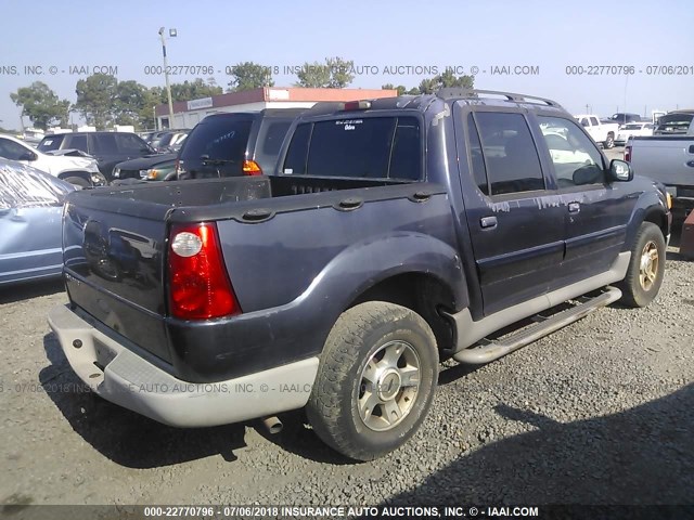 1FMZU67E93UC37028 - 2003 FORD EXPLORER SPORT TR  BLUE photo 4