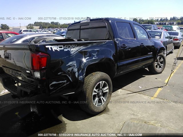 3TMCZ5AN8JM139821 - 2018 TOYOTA TACOMA DBL CAB/SR/TRDSPT/OR/PRO შავი ფოტო 4