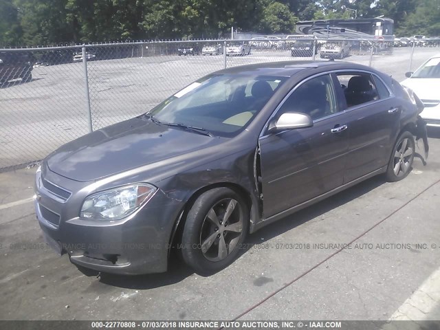 1G1ZC5E06CF280683 - 2012 CHEVROLET MALIBU 1LT GRAY photo 2