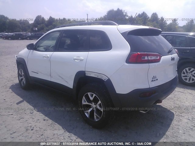1C4PJMBS0EW127787 - 2014 JEEP CHEROKEE TRAILHAWK 白色 照片 3