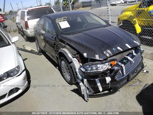 3FA6P0LU9DR262261 - 2013 FORD FUSION SE HYBRID BLACK photo 1