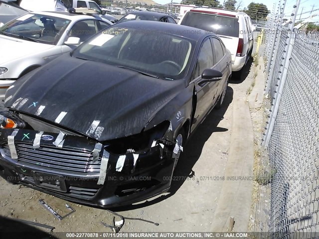 3FA6P0LU9DR262261 - 2013 FORD FUSION SE HYBRID BLACK photo 2