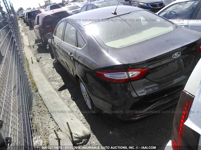 3FA6P0LU9DR262261 - 2013 FORD FUSION SE HYBRID BLACK photo 3