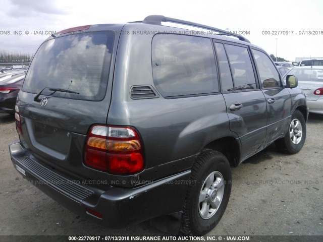 JTEHT05J112003356 - 2001 TOYOTA LAND CRUISER  GRAY photo 4