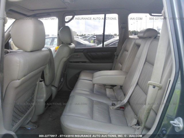 JTEHT05J112003356 - 2001 TOYOTA LAND CRUISER  GRAY photo 8