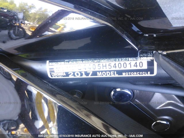 MLHPC4405H5400140 - 2017 HONDA CBR500 RA-ABS ORANGE photo 10