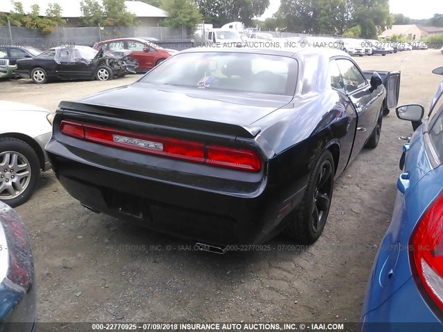 2C3CDYAG8DH685849 - 2013 DODGE CHALLENGER SXT BLACK photo 4