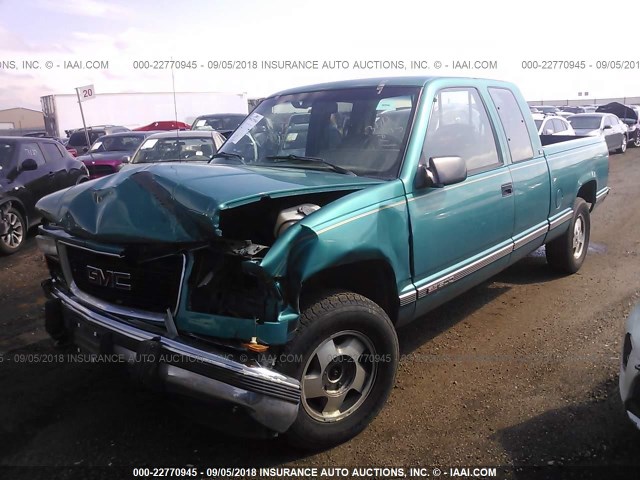 2GTEK19K7R1541185 - 1994 GMC SIERRA K1500 GREEN photo 2