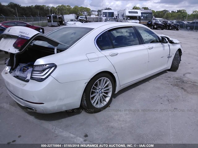 WBAYF8C52DDE59195 - 2013 BMW 750 LXI WHITE photo 4