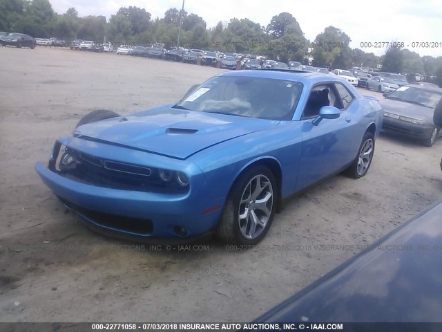 2C3CDZBG0FH869531 - 2015 DODGE CHALLENGER SXT PLUS ლურჯი ფოტო 2