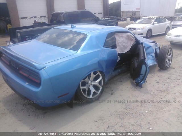 2C3CDZBG0FH869531 - 2015 DODGE CHALLENGER SXT PLUS ლურჯი ფოტო 4