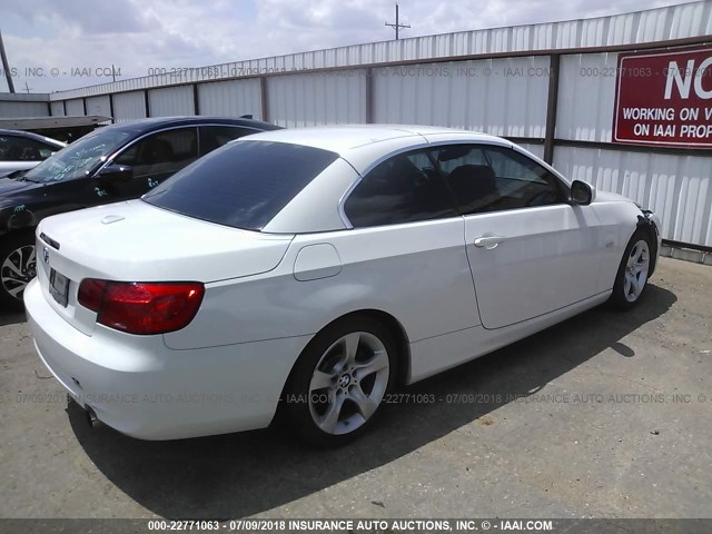 WBADX7C54CE744492 - 2012 BMW 335 I WHITE photo 4