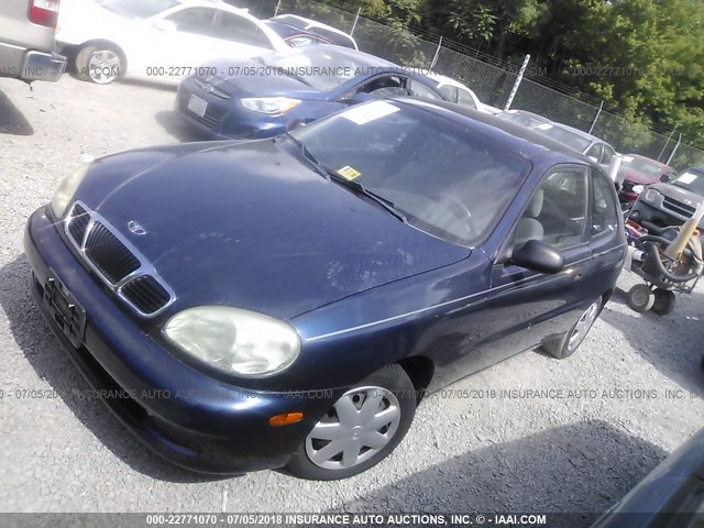 KLATA226X2B695917 - 2002 DAEWOO LANOS S Azul foto 2