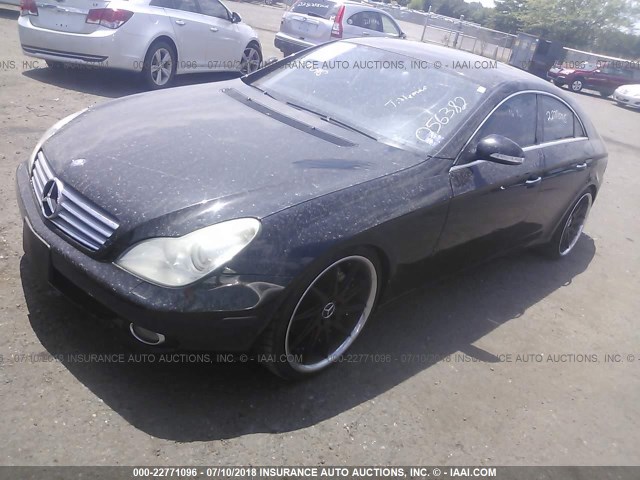 WDDDJ75X26A056382 - 2006 MERCEDES-BENZ CLS 500C BLACK photo 2