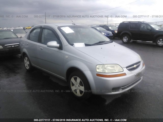 KL1TD56646B617304 - 2006 CHEVROLET AVEO LS SILVER photo 1