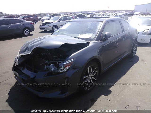 JTKJF5C76FJ013405 - 2015 TOYOTA SCION TC BLACK photo 2