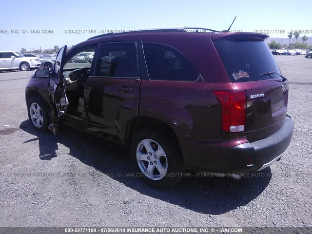 2S3DB717876105467 - 2007 SUZUKI XL7 LIMITED MAROON photo 3