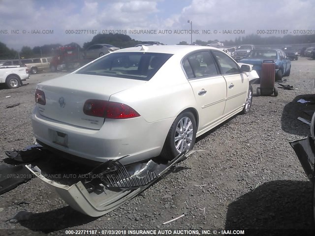 1G4HC5EM0BU119399 - 2011 BUICK LUCERNE CXL WHITE photo 4