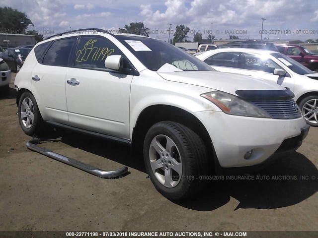 JN8AZ08W14W333981 - 2004 NISSAN MURANO SL/SE WHITE photo 1