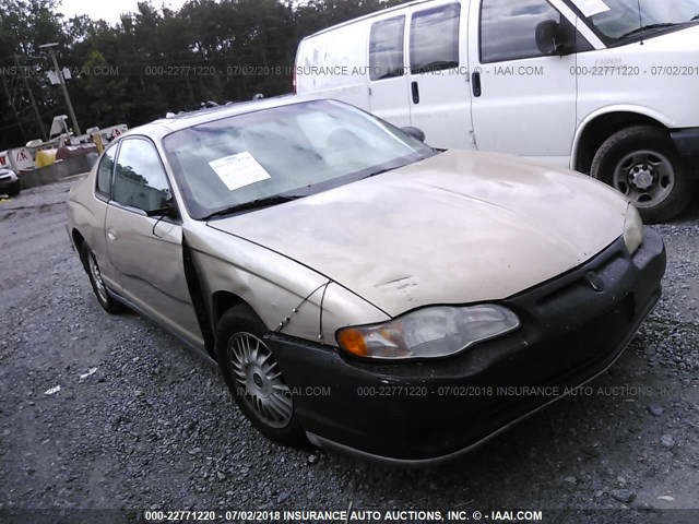 2G1WW12E559128487 - 2005 CHEVROLET MONTE CARLO LS ოქროსფერი ფოტო 1