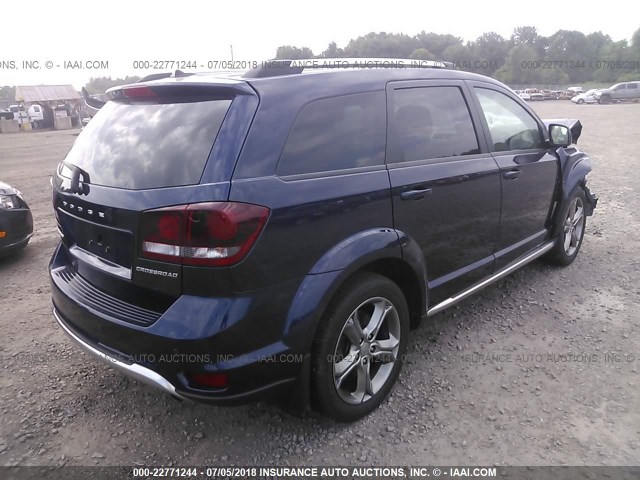 3C4PDCGB7HT607488 - 2017 DODGE JOURNEY CROSSROAD BLUE photo 4