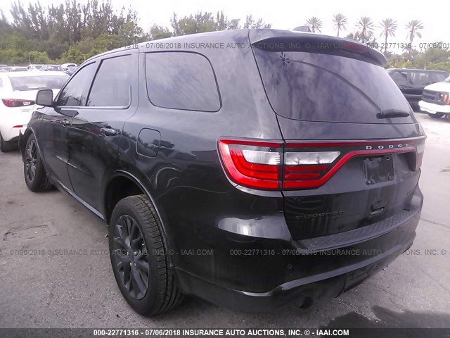 1C4RDHDG3GC315191 - 2016 DODGE DURANGO LIMITED BLACK photo 3