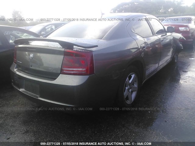 2B3KA43G68H333348 - 2008 DODGE CHARGER GRAY photo 4