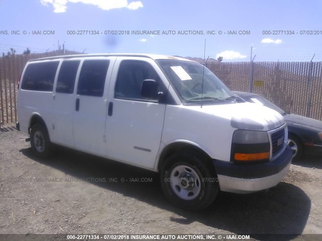 1GJHG35U351235255 - 2005 GMC SAVANA G3500 WHITE photo 1