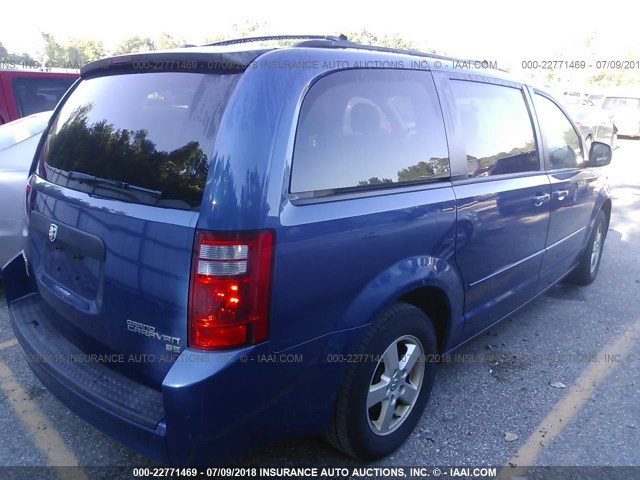 2D4RN3D15AR440271 - 2010 DODGE GRAND CARAVAN HERO BLUE photo 4