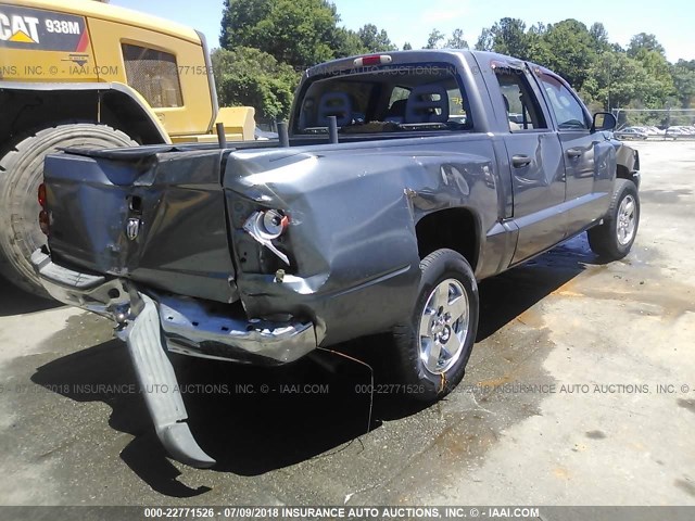 1D7HE48K36S502411 - 2006 DODGE DAKOTA QUAD SLT GRAY photo 4