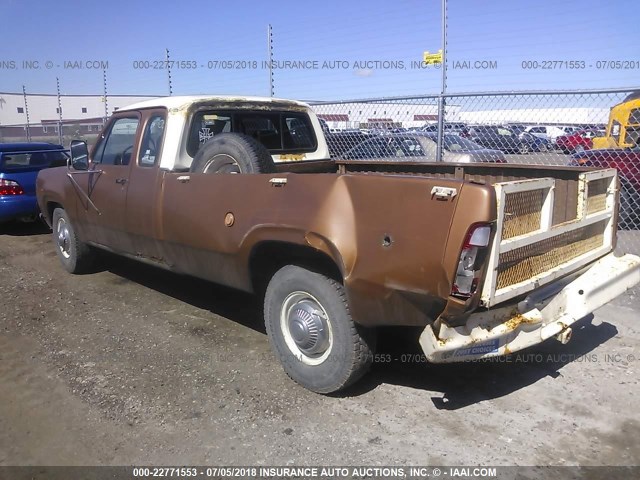 D27BD6S237473 - 1976 DODGE TRUCK BROWN photo 3