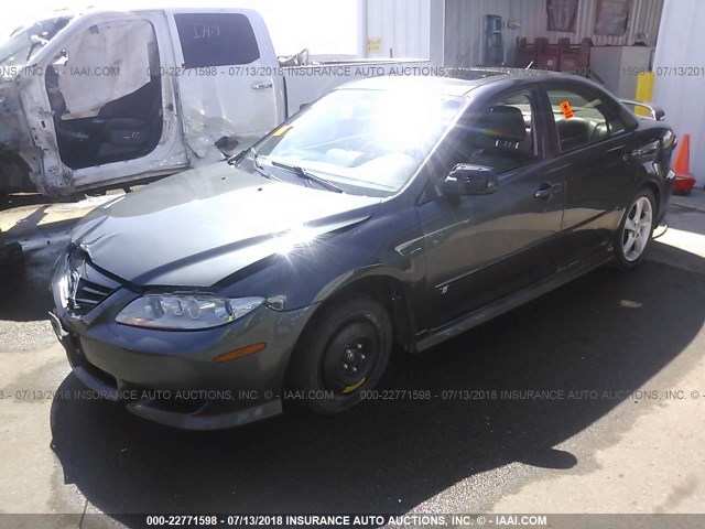 1YVHP80D845N58813 - 2004 MAZDA 6 S Сұр фото 2