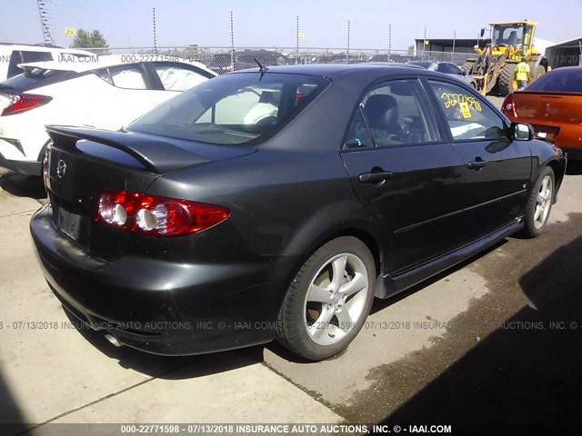 1YVHP80D845N58813 - 2004 MAZDA 6 S Сұр фото 4