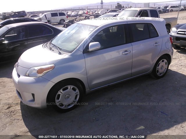 JTKKU4B42C1027549 - 2012 TOYOTA SCION XD SILVER photo 2