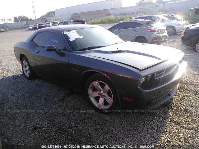 2C3CDYAG4EH116465 - 2014 DODGE CHALLENGER SXT GRAY photo 1