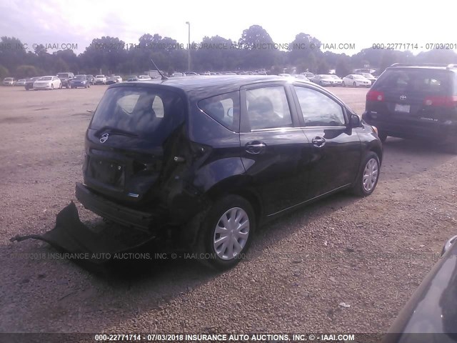 3N1CE2CP7EL410360 - 2014 NISSAN VERSA NOTE S/S PLUS/SV/SL BLACK photo 4