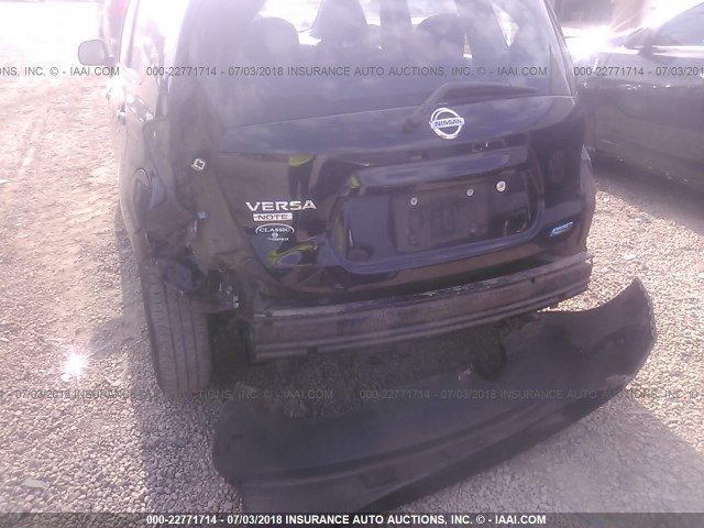 3N1CE2CP7EL410360 - 2014 NISSAN VERSA NOTE S/S PLUS/SV/SL BLACK photo 6