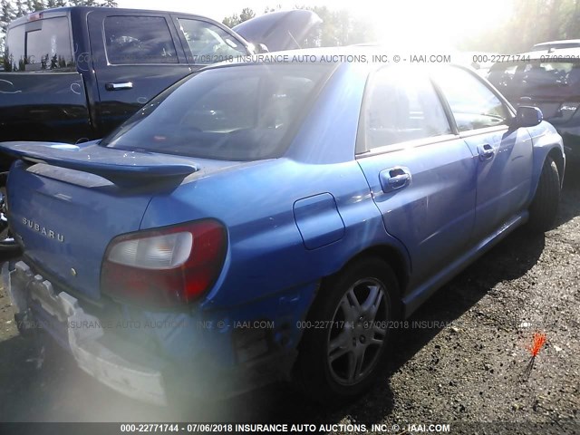 JF1GD29602G519233 - 2002 SUBARU IMPREZA WRX BLUE photo 4