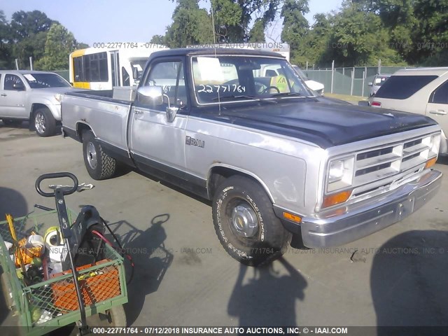 1B7FE06Y1KS041785 - 1989 DODGE D-SERIES D100 SILVER photo 1