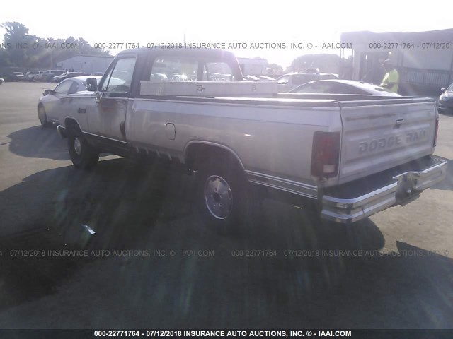 1B7FE06Y1KS041785 - 1989 DODGE D-SERIES D100 SILVER photo 3