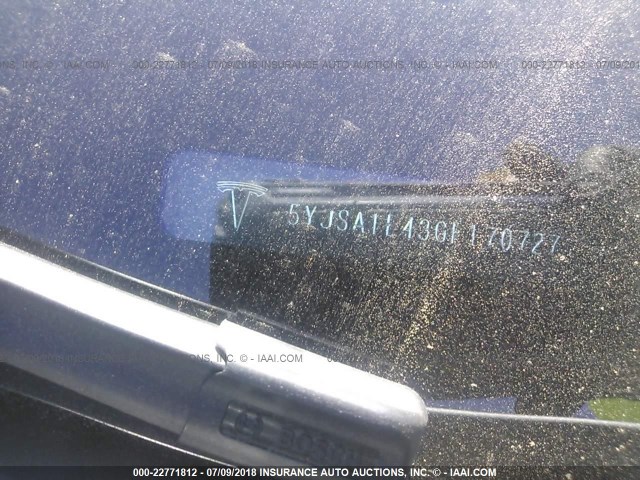 5YJSA1E43GF170727 - 2016 TESLA MODEL S SILVER photo 9