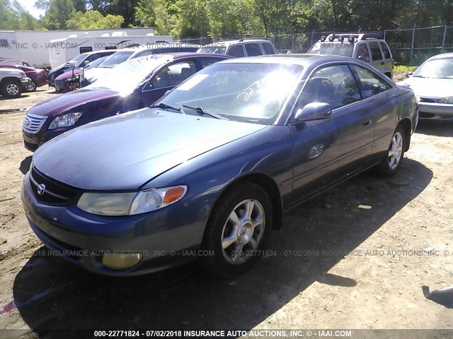 2T1CG22P4YC394523 - 2000 TOYOTA CAMRY SOLARA SE Navy photo 2