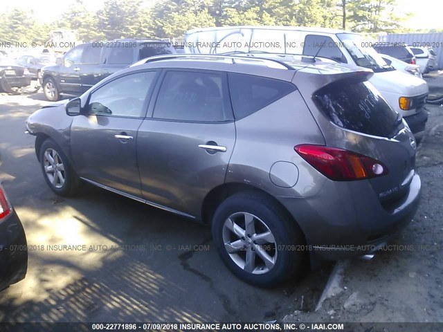 JN8AZ18W69W211632 - 2009 NISSAN MURANO S/SL/LE BROWN photo 3