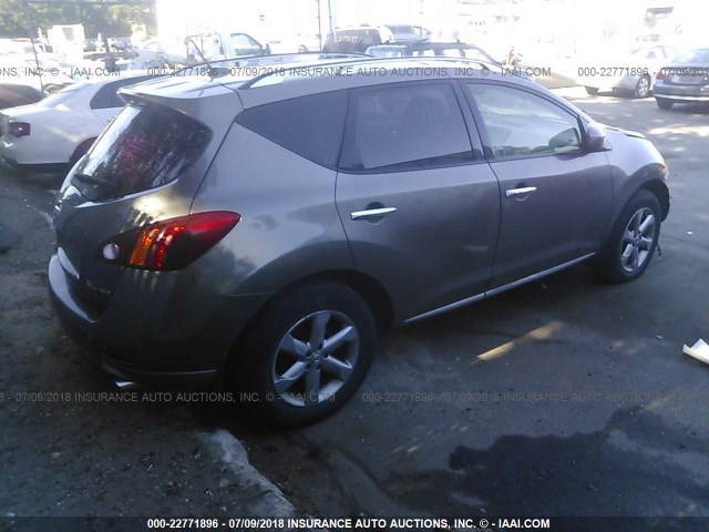 JN8AZ18W69W211632 - 2009 NISSAN MURANO S/SL/LE BROWN photo 4