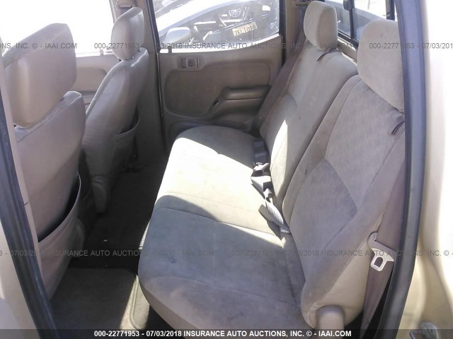 5TEGM92N11Z800288 - 2001 TOYOTA TACOMA DOUBLE CAB PRERUNNER Champagne photo 8