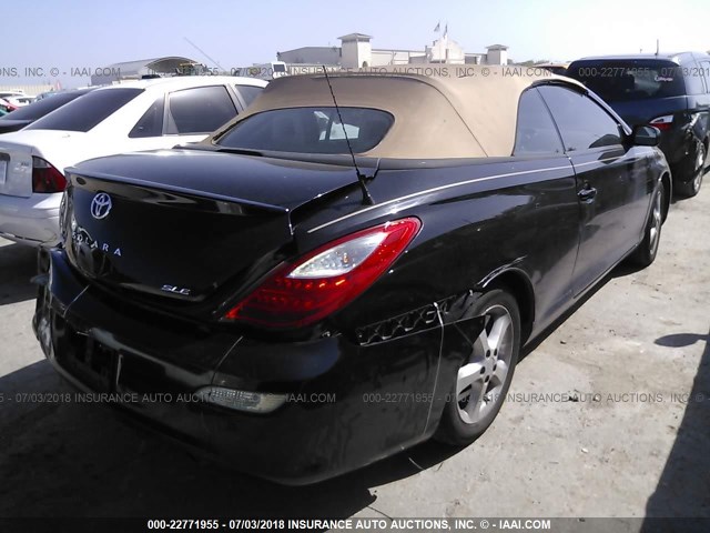 4T1FA38P78U151413 - 2008 TOYOTA CAMRY SOLARA SE/SLE/SPORT BLACK photo 4