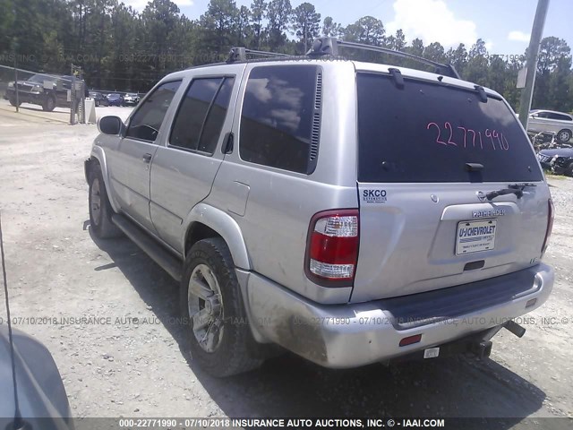 JN8DR09X93W704131 - 2003 NISSAN PATHFINDER LE/SE SILVER photo 3